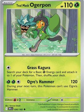 Teal Mask Ogerpon 26 - SV10 Destined Rivals