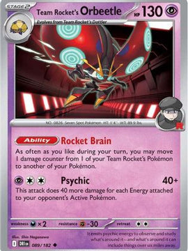 Team Rocket's Orbeetle - 089/182 89 - SV10 Destined Rivals