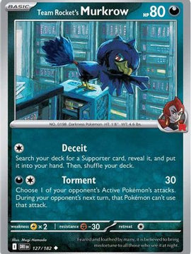 Team Rocket's Murkrow - 127/182 127 - SV10 Destined Rivals