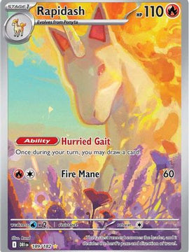 Rapidash - 189/182 189 - SV10 Destined Rivals Holofoil