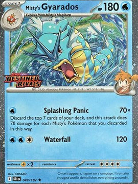 Misty's Gyarados (Prerelease) 49 - SV10 Destined Rivals Holofoil