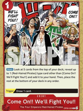 Come On!! We'll Fight You!! (Reprint) (OP09-020) - Starter Deck 23: RED Shanks