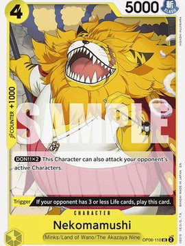 Nekomamushi (Reprint) (OP06-110) - Starter Deck 28: GREEN/YELLOW Yamato