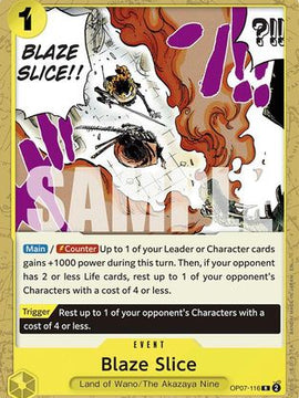 Blaze Slice (Reprint) (OP07-116) - Starter Deck 28: GREEN/YELLOW Yamato