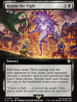 Rejoin the Fight (Extended Art) (FIC-118) - Commander: FINAL FANTASY Foil