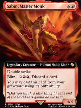 Sabin, Master Monk (Extended Art) (FIC-154) - Commander: FINAL FANTASY Foil