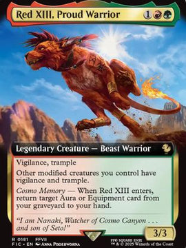 Red XIII, Proud Warrior (Extended Art) (FIC-181) - Commander: FINAL FANTASY Foil