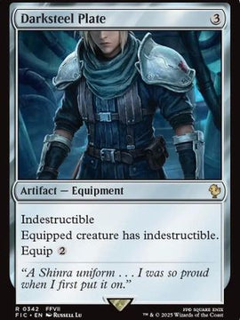 Darksteel Plate (Surge Foil) (FIC-342) - Commander: FINAL FANTASY Foil