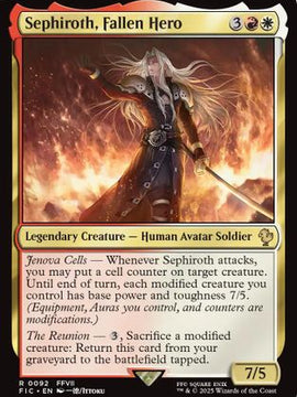 Sephiroth, Fallen Hero (Surge Foil) (FIC-092) - Commander: FINAL FANTASY Foil