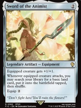 Sword of the Animist (Surge Foil) (FIC-362) - Commander: FINAL FANTASY Foil