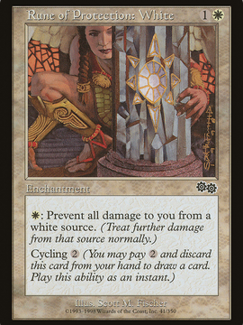 Rune of Protection: White (USG-041) - Urza's Saga
