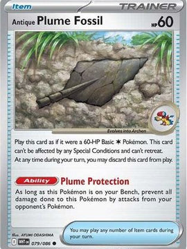 Antique Plume Fossil 79 - SV White Flare