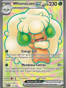 Whimsicott ex - 157/086 157 - SV White Flare Holofoil
