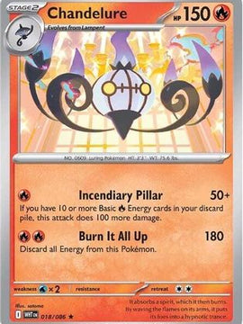 Chandelure 18 - SV White Flare Holofoil