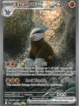 Excadrill ex - 168/086 168 - SV Black Bolt Holofoil