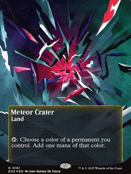 Meteor Crater (0161) (Borderless) (Galaxy Foil) (EOS-161) - Edge of Eternities: Stellar Sights Foil