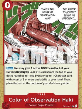 Color of Observation Haki (OP12-017) - Legacy of the Master
