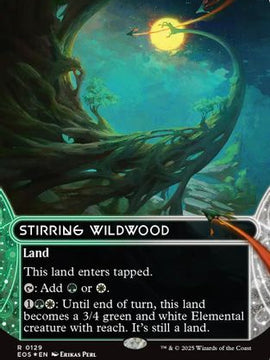 Stirring Wildwood (0129) (Borderless) (Galaxy Foil) (EOS-129) - Edge of Eternities: Stellar Sights Foil