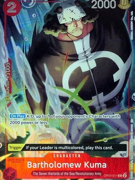 Bartholomew Kuma (Seven Warlords of the Sea Binder Set) (OP05-011) - One Piece Promotion Cards Foil
