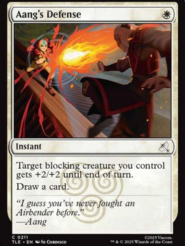 Aang's Defense (TLE-211) - Avatar: The Last Airbender: Eternal-Legal Foil