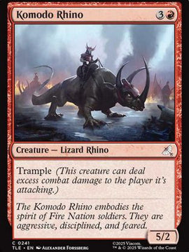 Komodo Rhino (TLE-241) - Avatar: The Last Airbender: Eternal-Legal Foil