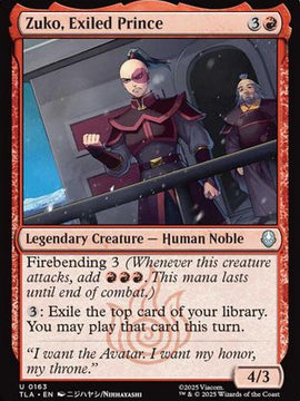 Zuko, Exiled Prince (TLA-163) - Avatar: The Last Airbender