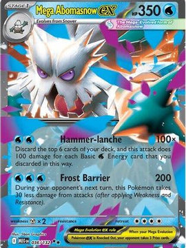 Mega Abomasnow ex - 036/132 36 - ME01 Mega Evolution Holofoil