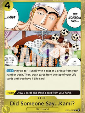 Did Someone Say...Kami? (Pirate Foil) (EB01-060) - Premium Booster -The Best- Vol. 2 Foil