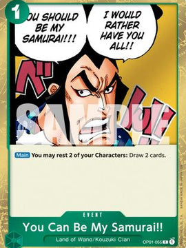You Can Be My Samurai!! (Pirate Foil) (OP01-055) - Premium Booster -The Best- Vol. 2 Foil