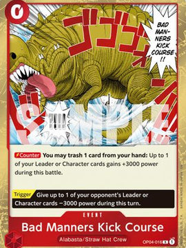 Bad Manners Kick Course (Reprint) (OP04-016) - Premium Booster -The Best- Vol. 2 Foil