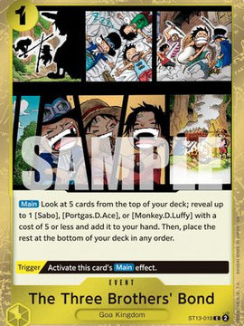 The Three Brothers' Bond (Pirate Foil) (ST13-019) - Premium Booster -The Best- Vol. 2 Foil