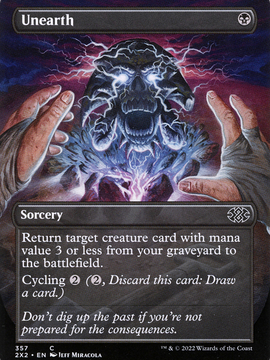 Unearth (2X2-357) - Double Masters 2022 (Borderless) Foil