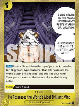 He Possesses the World's Most Brilliant Mind (Pirate Foil) (OP07-114) - Premium Booster -The Best- Vol. 2 Foil