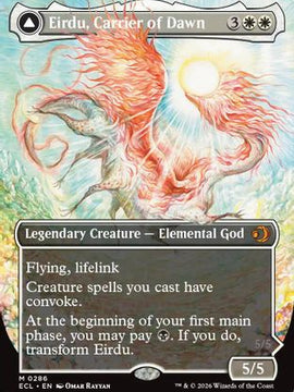 Eirdu, Carrier of Dawn (Borderless) (ECL-286) - Lorwyn Eclipsed