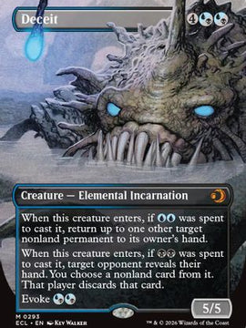 Deceit (Borderless) (ECL-293) - Lorwyn Eclipsed Foil