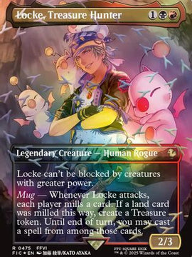 Locke, Treasure Hunter (Borderless) (Chocobo Track Foil) (FIC-475) - Commander: FINAL FANTASY Foil