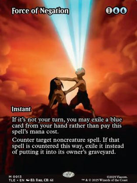 Force of Negation (Borderless) (TLE-013) - Avatar: The Last Airbender: Eternal-Legal Foil