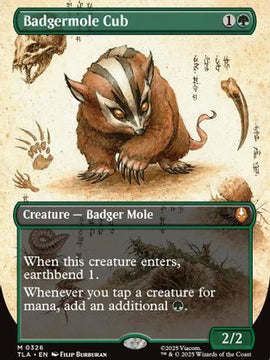 Badgermole Cub (Borderless) (TLA-326) - Avatar: The Last Airbender Foil