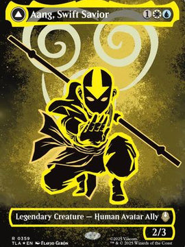 Aang, Swift Savior (Borderless) (Neon Ink Foil) (TLA-359) - Avatar: The Last Airbender Foil