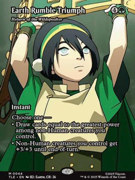 Earth Rumble Triumph - Return of the Wildspeaker (Borderless) (TLE-044) - Avatar: The Last Airbender: Eternal-Legal Foil