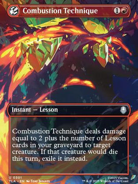 Combustion Technique (Borderless) (TLA-301) - Avatar: The Last Airbender Foil