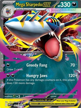 Mega Sharpedo ex - 061/094 61 - ME02 Phantasmal Flames Holofoil