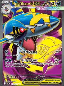Mega Sharpedo ex - 113/094 113 - ME02 Phantasmal Flames Holofoil