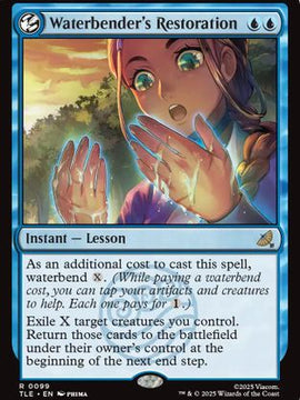 Waterbender's Restoration (TLE-099) - Avatar: The Last Airbender: Eternal-Legal Foil