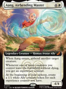 Aang, Airbending Master (Extended Art) (TLE-171) - Avatar: The Last Airbender: Eternal-Legal Foil