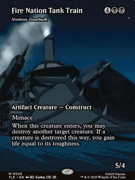 Fire Nation Tank Train - Noxious Gearhulk (Borderless) (TLE-025) - Avatar: The Last Airbender: Eternal-Legal Foil