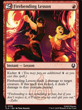 Firebending Lesson (TLA-138) - Avatar: The Last Airbender Foil