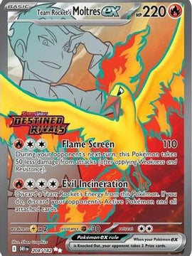 Team Rocket's Moltres ex - 208/182 (Destined Rivals Stamp) 208 - Miscellaneous Cards & Products Holofoil
