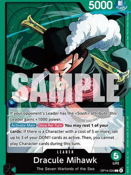 Dracule Mihawk (OP14-020) - The Azure Sea's Seven