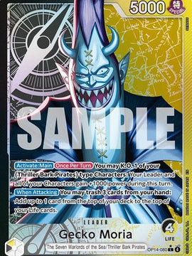 Gecko Moria - OP14-080 (Alternate Art) (OP14-080) - The Azure Sea's Seven Foil